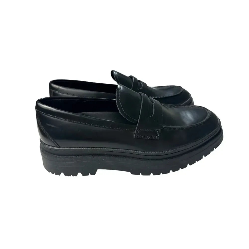 Vagabond Shoemakers James Black Leather Penny‎ Loafer Size 41 Men's 8 Women's 10